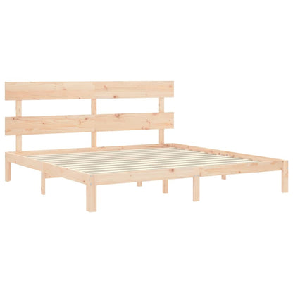 Berkfield Bed Frame with Headboard Super King Size Solid Wood