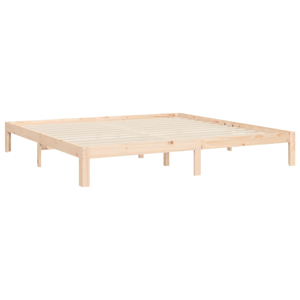 Berkfield Bed Frame with Headboard Super King Size Solid Wood