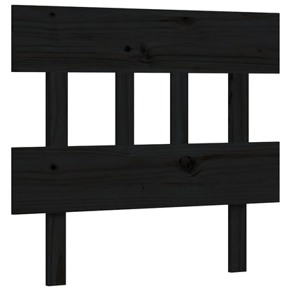 Berkfield Bed Frame with Headboard Black 100x200 cm Solid Wood