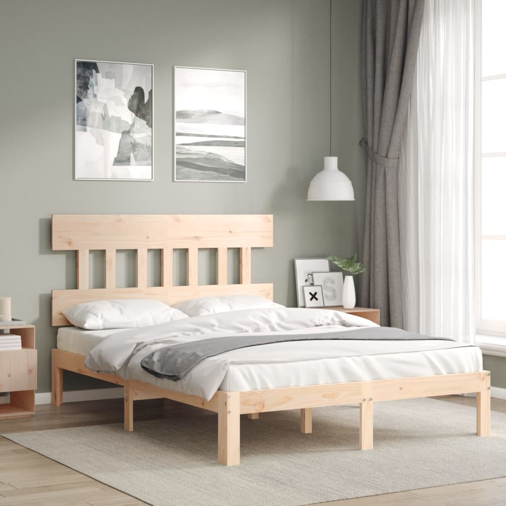 Berkfield Bed Frame with Headboard 120x200 cm Solid Wood