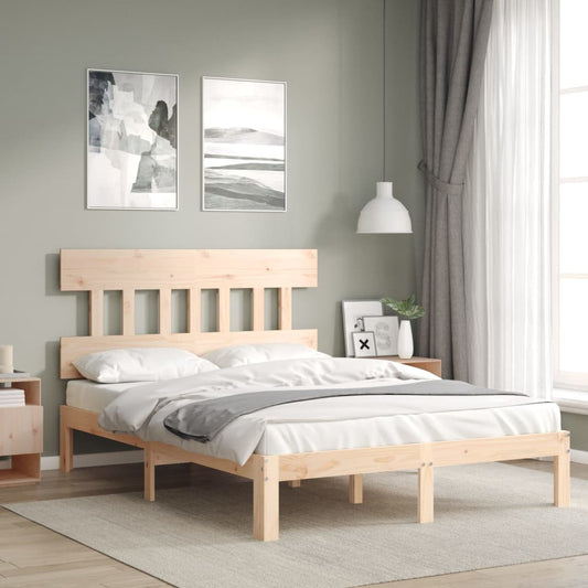 Berkfield Bed Frame with Headboard 120x200 cm Solid Wood