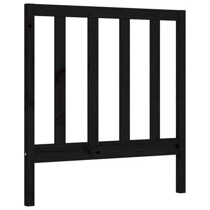 Berkfield Bed Frame with Headboard Black 100x200 cm Solid Wood