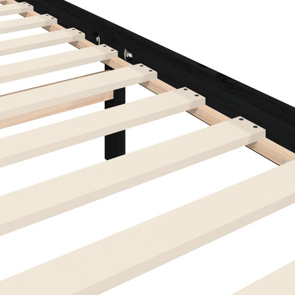 Berkfield Bed Frame with Headboard Black 100x200 cm Solid Wood