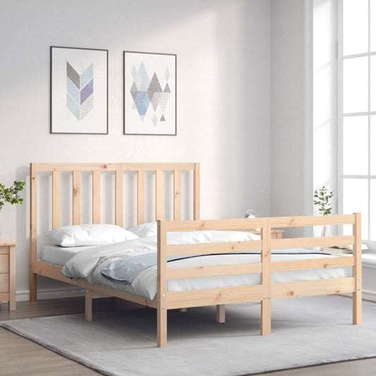 Berkfield Bed Frame with Headboard 120x200 cm Solid Wood