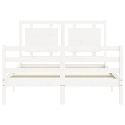 Berkfield Bed Frame with Headboard White 120x200 cm Solid Wood