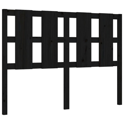 Berkfield Bed Frame with Headboard Black 140x190 cm Solid Wood