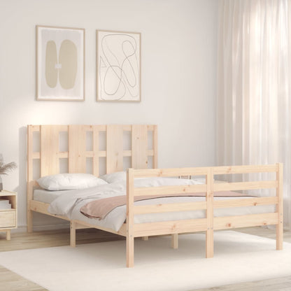 Berkfield Bed Frame with Headboard 140x200 cm Solid Wood