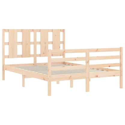 Berkfield Bed Frame with Headboard 140x200 cm Solid Wood