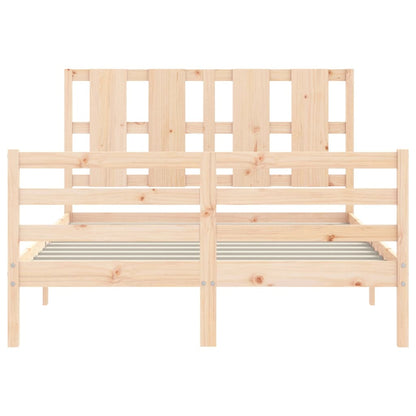Berkfield Bed Frame with Headboard 140x200 cm Solid Wood