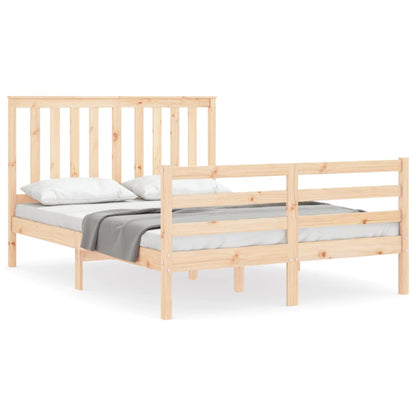Berkfield Bed Frame with Headboard 140x200 cm Solid Wood