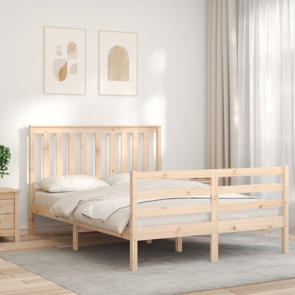 Berkfield Bed Frame with Headboard 140x200 cm Solid Wood