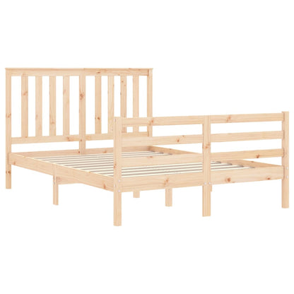 Berkfield Bed Frame with Headboard 140x200 cm Solid Wood