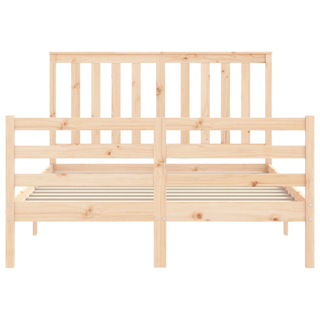 Berkfield Bed Frame with Headboard 140x200 cm Solid Wood