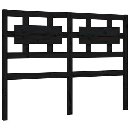 Berkfield Bed Frame with Headboard Black 140x200 cm Solid Wood