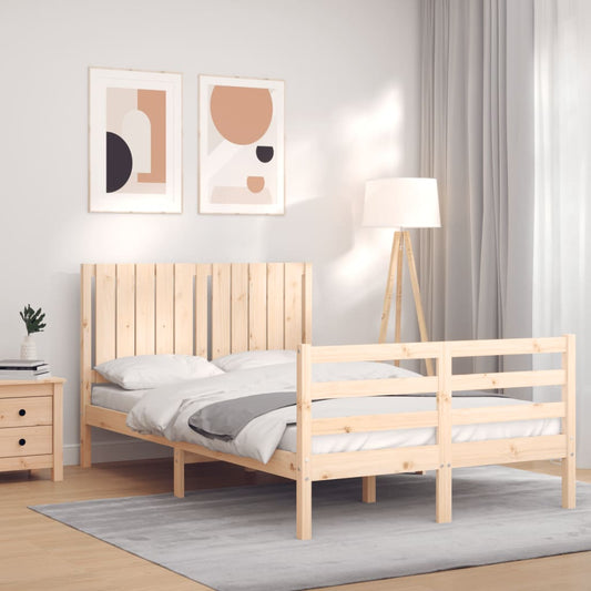 Berkfield Bed Frame with Headboard 120x200 cm Solid Wood