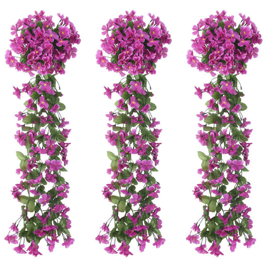 Berkfield Artificial Flower Garlands 3 pcs Light Purple 85 cm