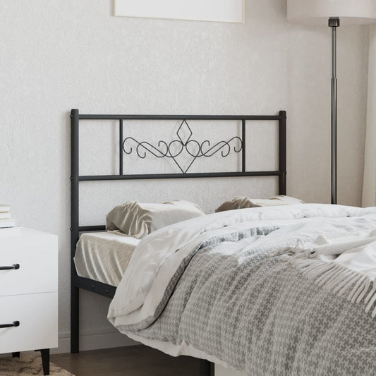 Berkfield Metal Headboard Black 90 cm