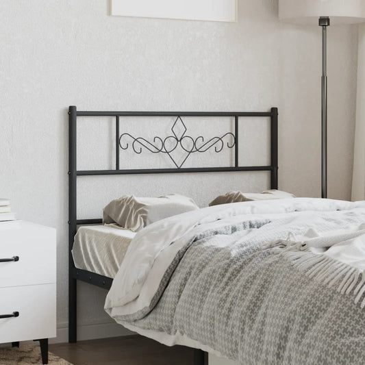Berkfield Metal Headboard Black 107 cm