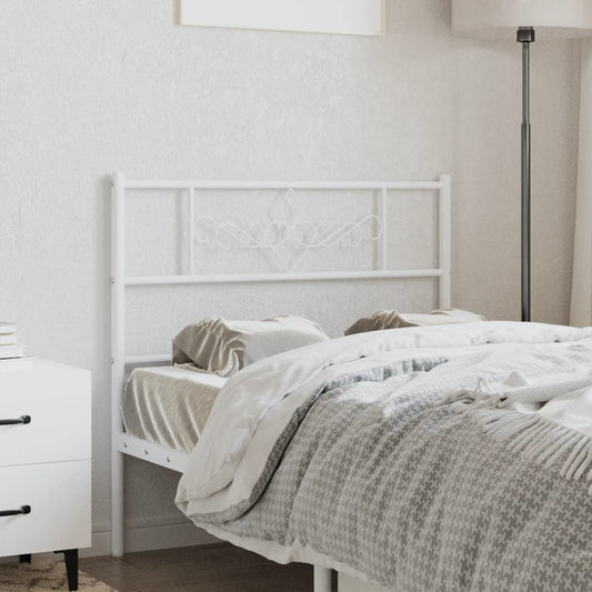 Berkfield Metal Headboard White 90 cm
