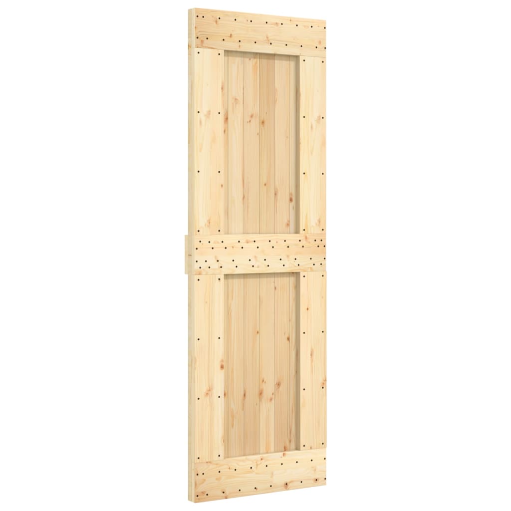 Berkfield Sliding Door with Hardware Set 70x210 cm Solid Wood Pine