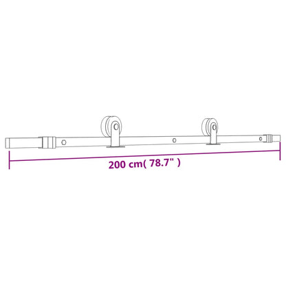 Berkfield Sliding Door with Hardware Set 85x210 cm Solid Wood Pine