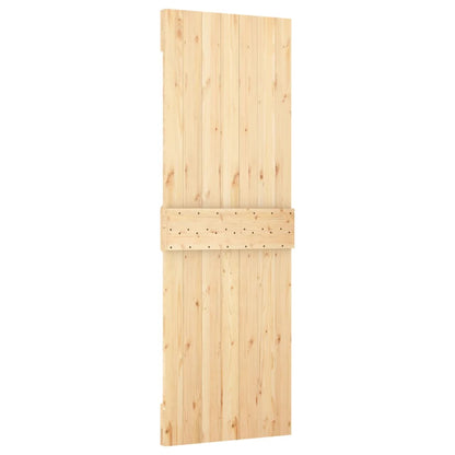 Berkfield Sliding Door with Hardware Set 70x210 cm Solid Wood Pine