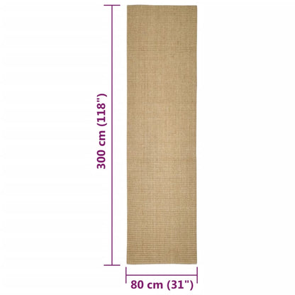 Berkfield Sisal Rug for Scratching Post 80x300 cm