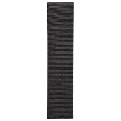 Berkfield Sisal Rug for Scratching Post Black 66x300 cm
