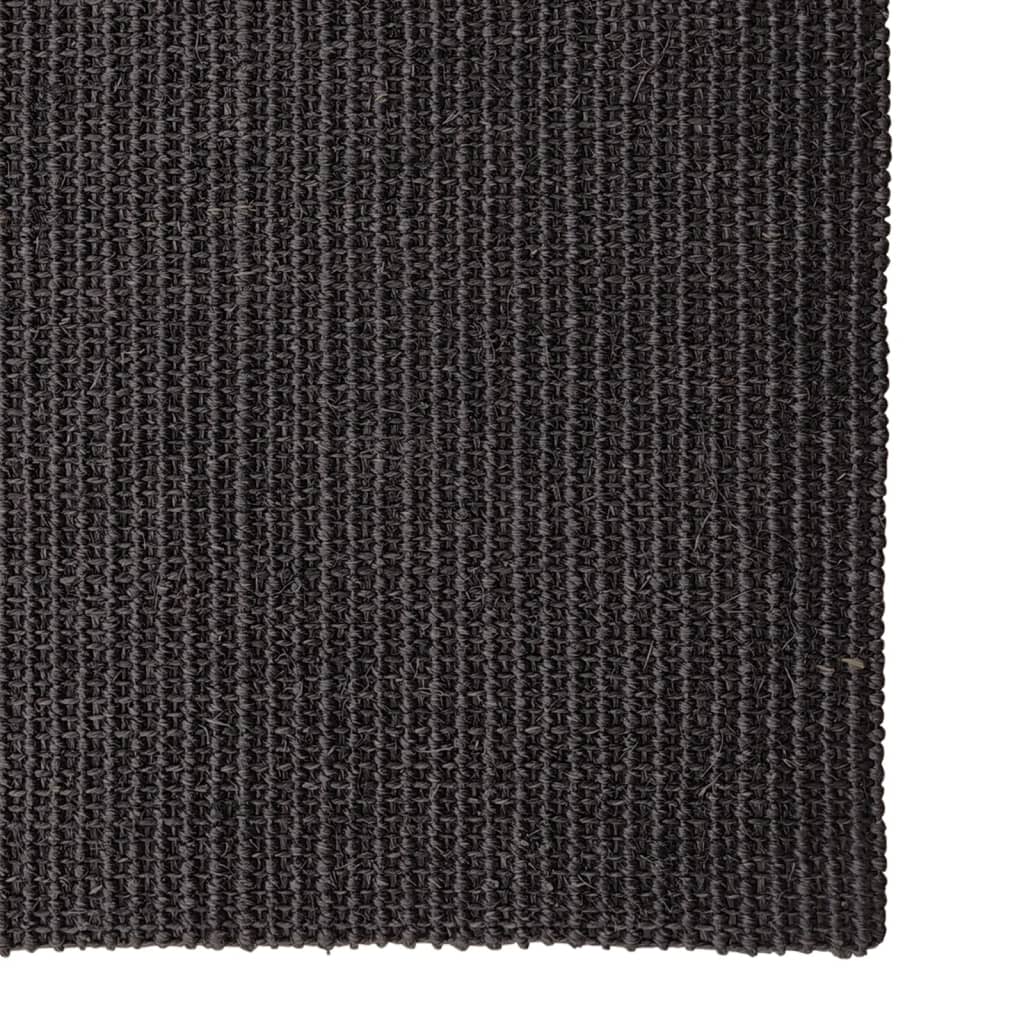 Berkfield Sisal Rug for Scratching Post Black 80x100 cm