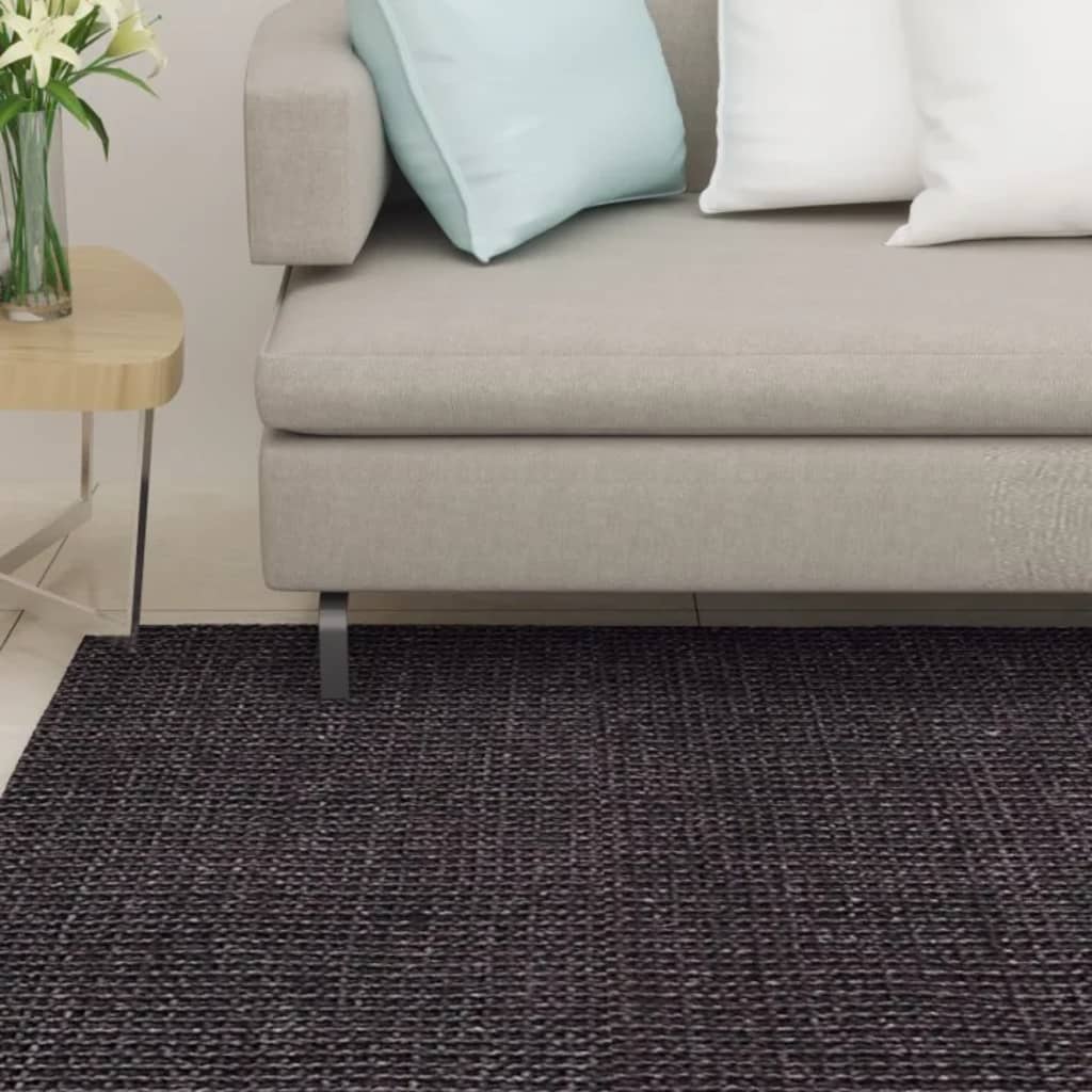 Berkfield Sisal Rug for Scratching Post Black 80x150 cm