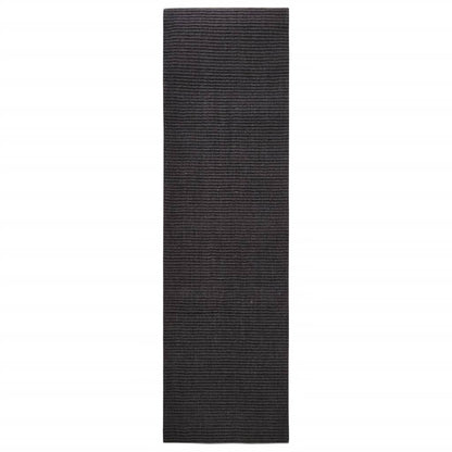 Berkfield Sisal Rug for Scratching Post Black 100x350 cm