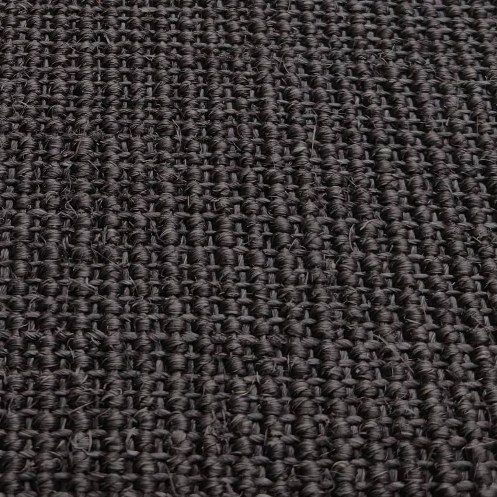 Berkfield Sisal Rug for Scratching Post Black 100x350 cm