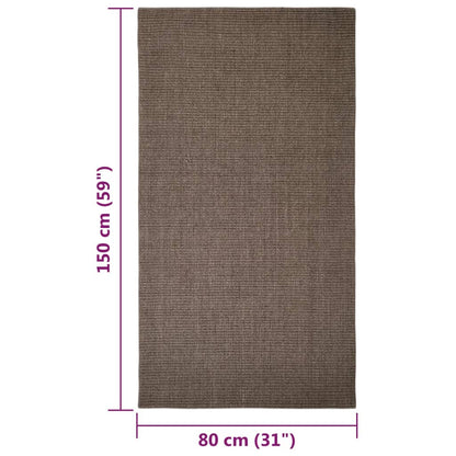 Berkfield Sisal Rug for Scratching Post Brown 80x150 cm