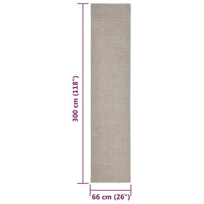 Berkfield Sisal Rug for Scratching Post Sand 66x300 cm
