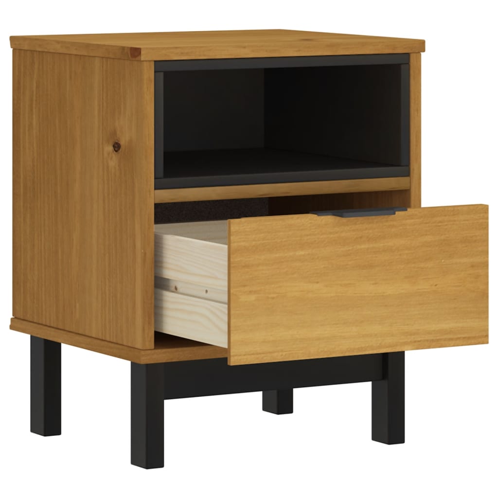 Berkfield Bedside Cabinet "FLAM" 40x35x50 cm Solid Wood Pine