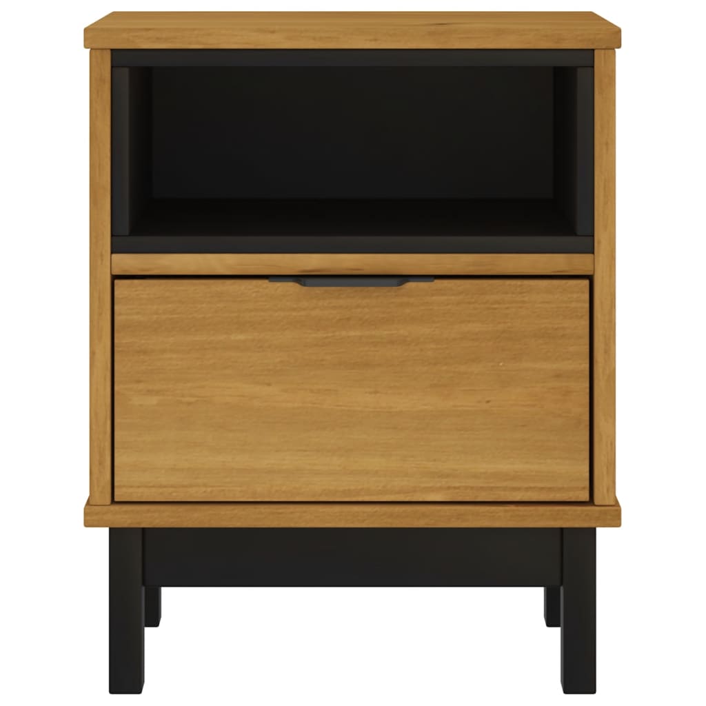 Berkfield Bedside Cabinet "FLAM" 40x35x50 cm Solid Wood Pine