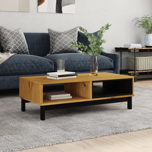 Berkfield Coffee Table FLAM 100x50x32.5 cm Solid Wood Pine