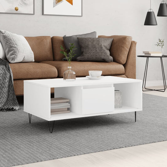 Berkfield Coffee Table White 90x50x36.5 cm Engineered Wood