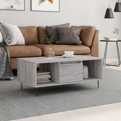 Berkfield Coffee Table Grey Sonoma 90x50x36.5 cm Engineered Wood