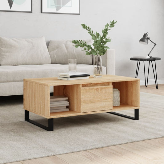 Berkfield Coffee Table Sonoma Oak 90x50x36.5 cm Engineered Wood