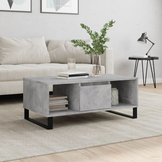 Berkfield Coffee Table Concrete Grey 90x50x36.5 cm Engineered Wood