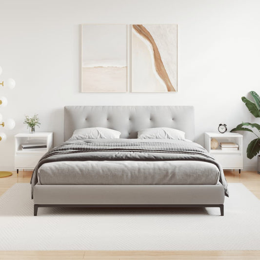 Berkfield Bedside Cabinets 2 pcs High Gloss White 40x35x50 cm Engineered Wood