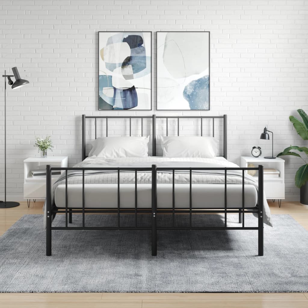 Berkfield Bedside Cabinets 2 pcs High Gloss White 40x35x50 cm Engineered Wood