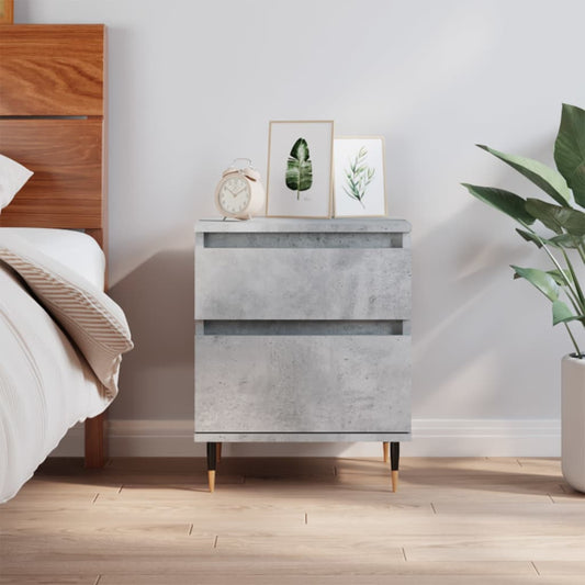 Berkfield Bedside Cabinet Concrete Grey 40x35x50 cm Engineered Wood