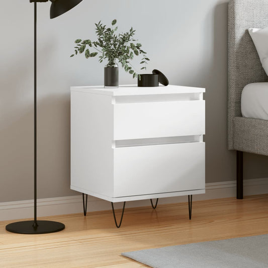 Berkfield Bedside Cabinet High Gloss White 40x35x50 cm Engineered Wood