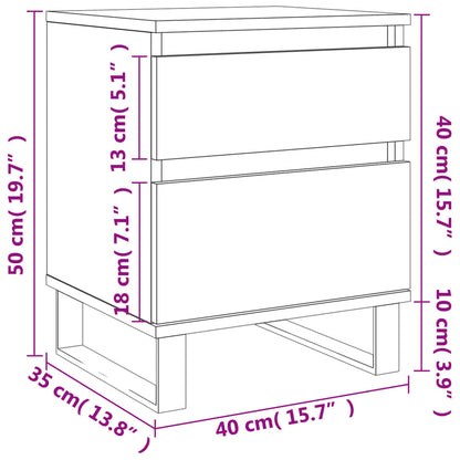 Berkfield Bedside Cabinet Sonoma Oak 40x35x50 cm Engineered Wood