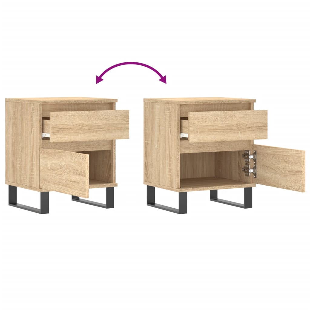 Berkfield Bedside Cabinet Sonoma Oak 40x35x50 cm Engineered Wood