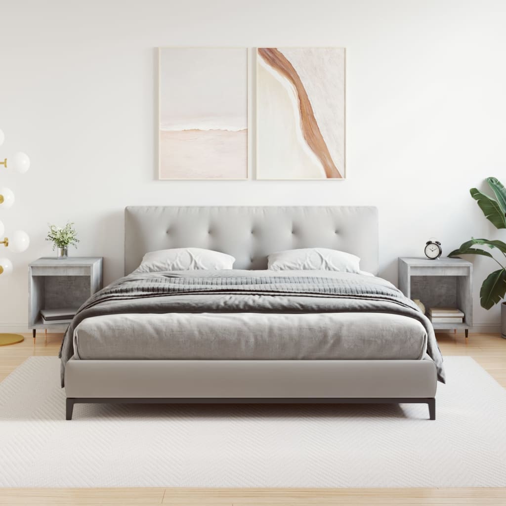 Berkfield Bedside Cabinets 2 pcs Concrete Grey 40x35x50 cm Engineered Wood