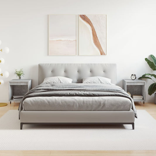 Berkfield Bedside Cabinets 2 pcs Concrete Grey 40x35x50 cm Engineered Wood