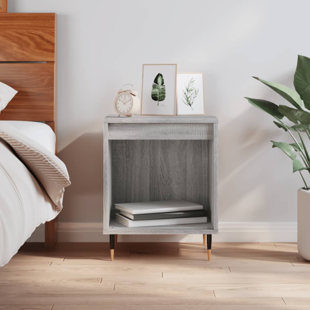 Berkfield Bedside Cabinet Grey Sonoma 40x35x50 cm Engineered Wood